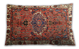 Traditional Classic Rectangular Tangerine Pink Lumbar Throw Pillow, 13 inch by 19 inch, lbtr555