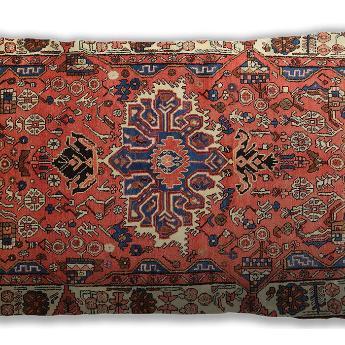 Traditional Classic Rectangular Tangerine Pink Lumbar Throw Pillow, 13 inch by 19 inch, lbtr555