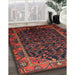 Machine Washable Traditional Saffron Red Rug in a Family Room, wshtr558