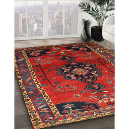 Machine Washable Traditional Brown Rug in a Family Room, wshtr559
