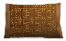 Traditional Classic Rectangular Mahogany Brown Lumbar Throw Pillow, 13 inch by 19 inch, lbtr55