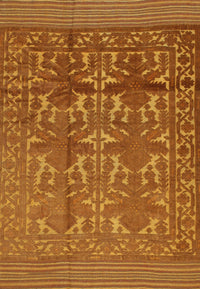 Machine Washable Traditional Mahogany Brown Rug, wshtr55