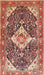 Traditional Fire Brick Red Medallion Rug, tr561