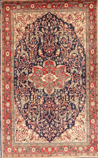 Machine Washable Traditional Brown Red Rug, wshtr563