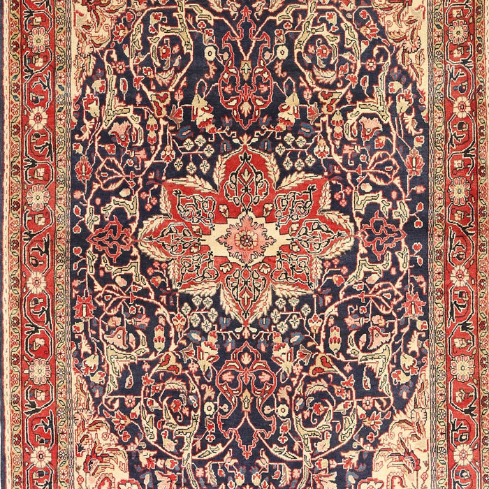 Traditional Brown Red Medallion Rug, tr563