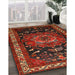 Traditional Sienna Brown Persian Rug in Family Room, tr564