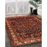 Traditional Sienna Brown Animal Rug, tr565