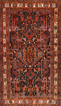 Machine Washable Traditional Sienna Brown Rug, wshtr565