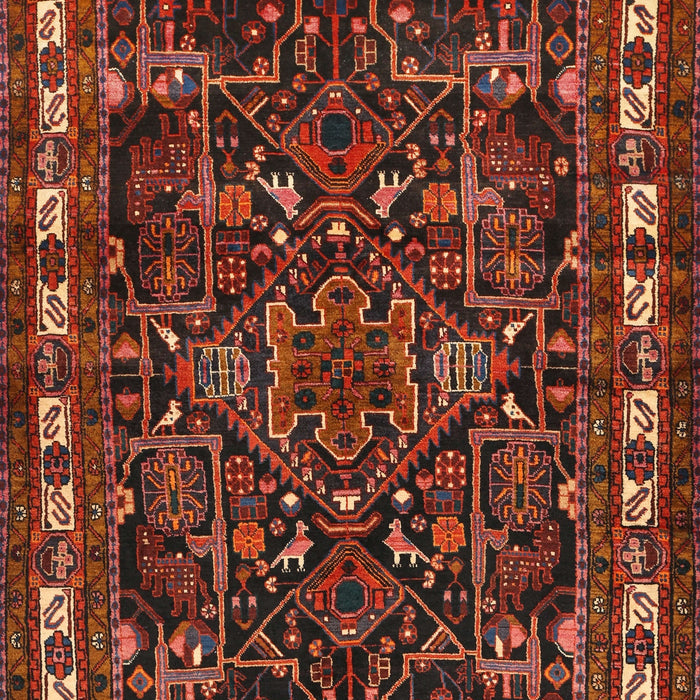 Machine Washable Traditional Sienna Brown Rug, wshtr565