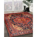 Machine Washable Traditional Tomato Red Rug in a Family Room, wshtr566