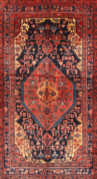 Machine Washable Traditional Tomato Red Rug, wshtr566