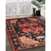 Traditional Gold Brown Persian Rug in Family Room, tr568