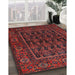 Traditional Reddish Brown Persian Rug in Family Room, tr569