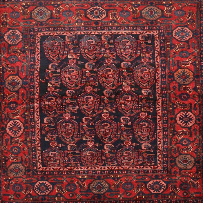 Square Traditional Reddish Brown Persian Rug, tr569