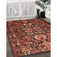 Traditional Saffron Red Animal Rug, tr570