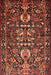 Traditional Saffron Red Animal Rug, tr570