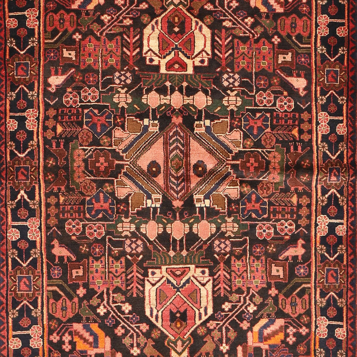 Traditional Saffron Red Animal Rug, tr570