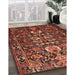 Machine Washable Traditional Saffron Red Rug in a Family Room, wshtr570