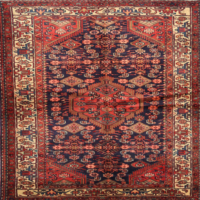 Square Traditional Gold Brown Persian Rug, tr572