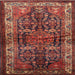 Square Traditional Gold Brown Persian Rug, tr572
