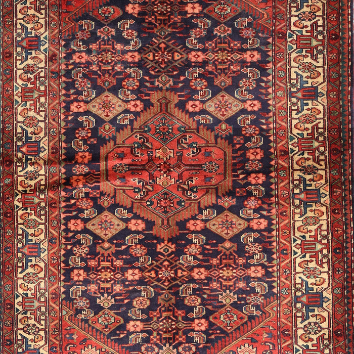 Machine Washable Traditional Gold Brown Rug, wshtr572