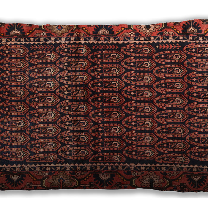 Traditional Classic Rectangular Sienna Brown Lumbar Throw Pillow, 13 inch by 19 inch, lbtr573