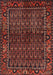 Machine Washable Traditional Sienna Brown Rug, wshtr573