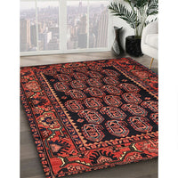 Traditional Chestnut Brown Persian Rug, tr575