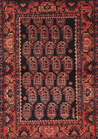 Machine Washable Traditional Chestnut Brown Rug, wshtr575