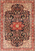 Traditional Saffron Red Medallion Rug, tr576