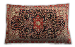 Traditional Classic Rectangular Saffron Red Lumbar Throw Pillow, 13 inch by 19 inch, lbtr576
