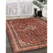 Traditional Orange Salmon Pink Persian Rug in Family Room, tr577