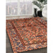 Machine Washable Traditional Tomato Red Rug in a Family Room, wshtr579