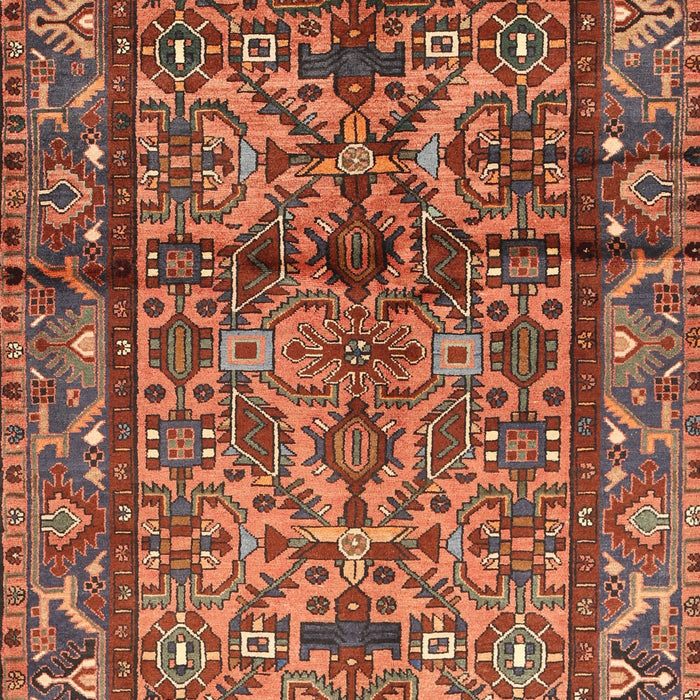 Machine Washable Traditional Tomato Red Rug, wshtr579