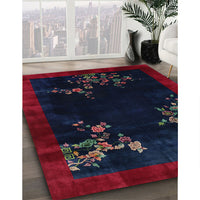 Traditional Deep-Sea Blue Oriental Rug, tr57