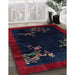 Machine Washable Traditional Deep-Sea Blue Rug in a Family Room, wshtr57