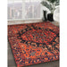 Machine Washable Traditional Saffron Red Rug in a Family Room, wshtr580