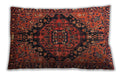 Traditional Classic Rectangular Saffron Red Lumbar Throw Pillow, 13 inch by 19 inch, lbtr580