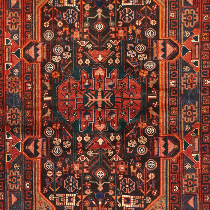 Machine Washable Traditional Sienna Brown Rug, wshtr583