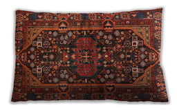 Traditional Classic Rectangular Sienna Brown Lumbar Throw Pillow, 13 inch by 19 inch, lbtr583