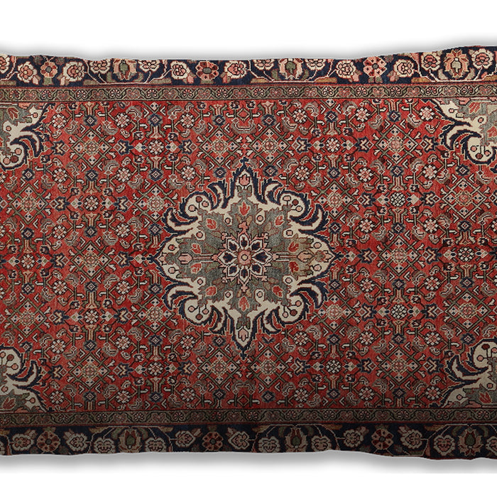 Traditional Classic Rectangular Saffron Red Lumbar Throw Pillow, 13 inch by 19 inch, lbtr584