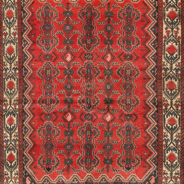 Machine Washable Traditional Dark Gold Brown Rug, wshtr585