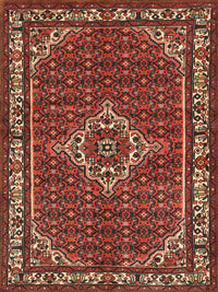 Machine Washable Traditional Gold Brown Rug, wshtr586