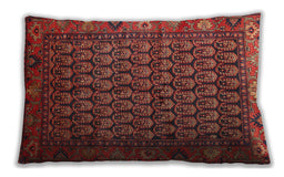 Traditional Classic Rectangular Sienna Brown Lumbar Throw Pillow, 13 inch by 19 inch, lbtr587