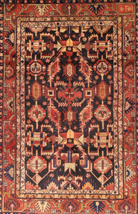 Machine Washable Traditional Saffron Red Rug, wshtr588