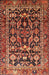 Machine Washable Traditional Saffron Red Rug, wshtr588