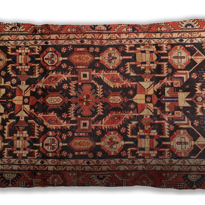 Traditional Classic Rectangular Saffron Red Lumbar Throw Pillow, 13 inch by 19 inch, lbtr588