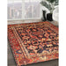 Machine Washable Traditional Saffron Red Rug in a Family Room, wshtr588