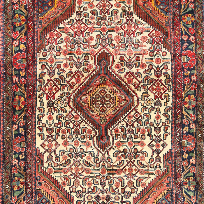 Traditional Saffron Red Medallion Rug, tr589