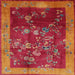 Square Traditional Red Oriental Rug, tr58